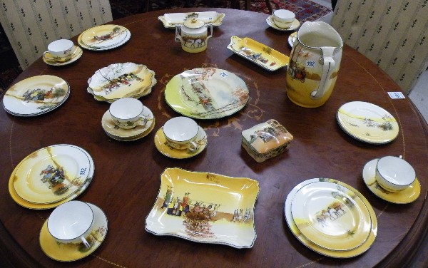 Appraisal: ROYAL DOULTON PIECE PORCELAIN DESSERT SET Dickensware pattern of characters