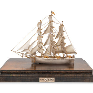 Appraisal: A Mexican Silver Model of the Cutty Sark th Century