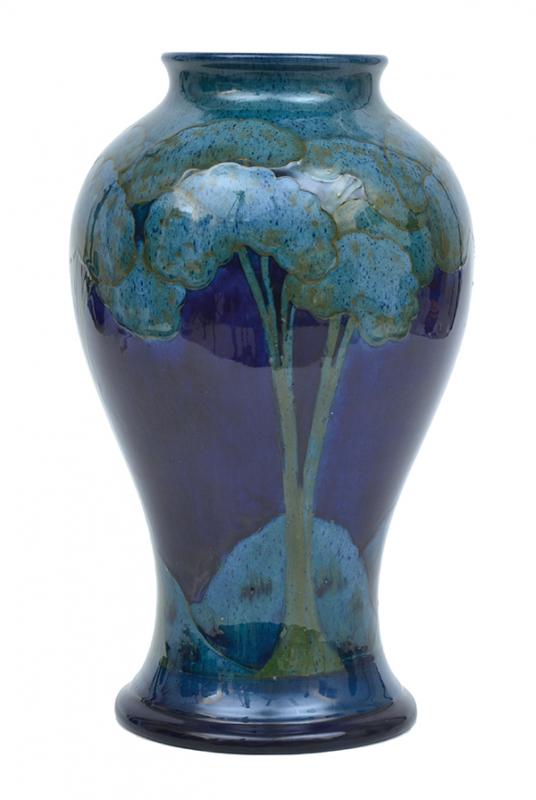 Appraisal: WILLIAM MOORCROFTA MOONLIT BLUE VASE CIRCA