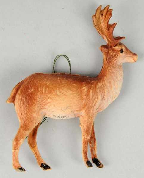 Appraisal: German Dresden Deer Ornament Condition Excellent Size L