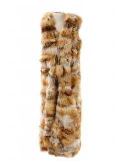 Appraisal: Cappuccino Fox Coyote Fur Floor Length Vest Cappuccino French th