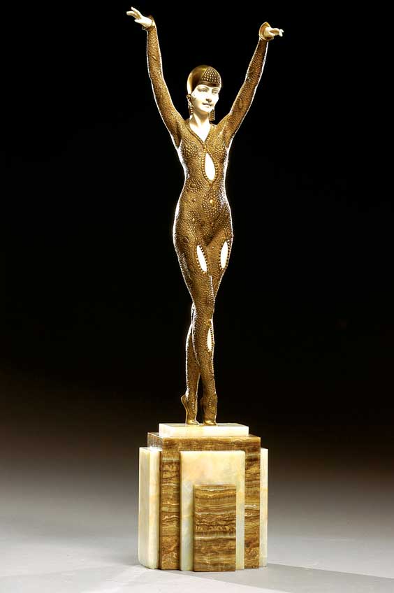 Appraisal: IMPORTANT ART DECO FIGURE BY CHIPARUS Important Art Deco dancer