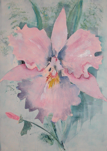 Appraisal: Set of Floral Monotypes Untitled Untitled Orchidia I Orchidia II