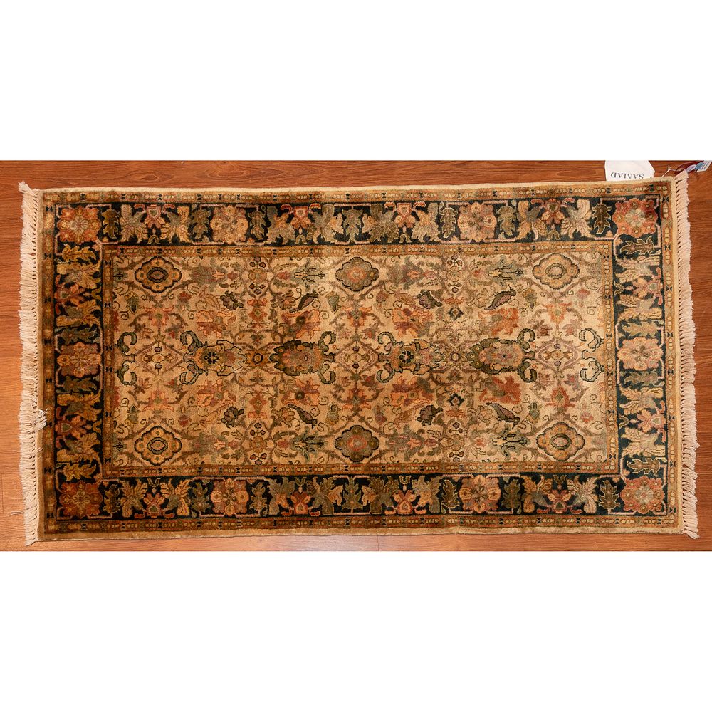 Appraisal: Indo Agra Rug India x Modern hand woven wool pile