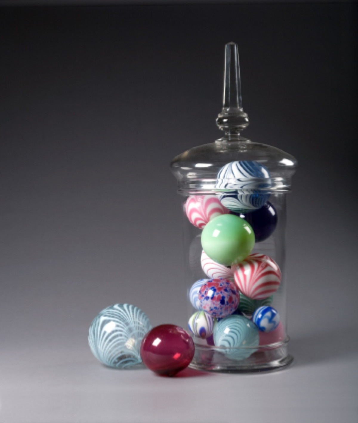 Appraisal: SIXTEEN FREE-BLOWN GLASS WITCH AND PARADE BALLS CIRCA - AND