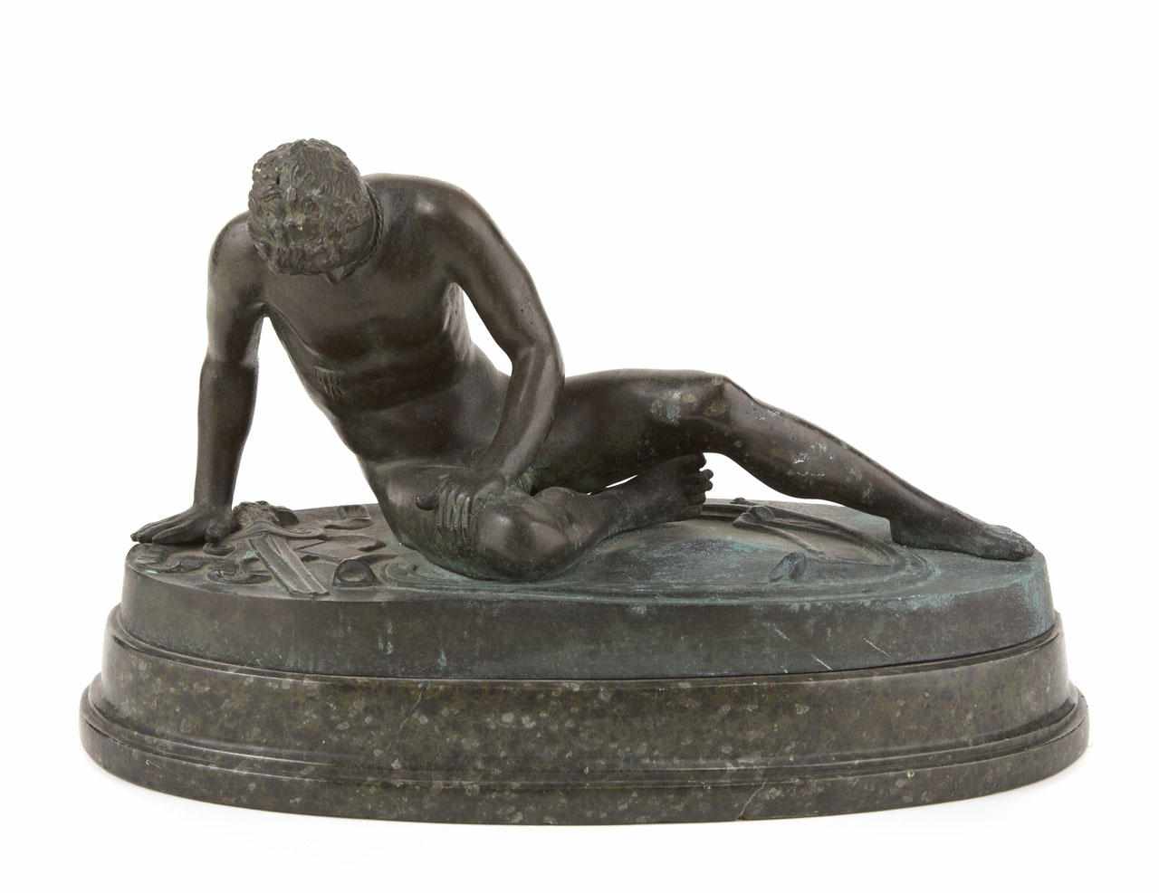 Appraisal: An Italian patinated bronze figure on marble base after the