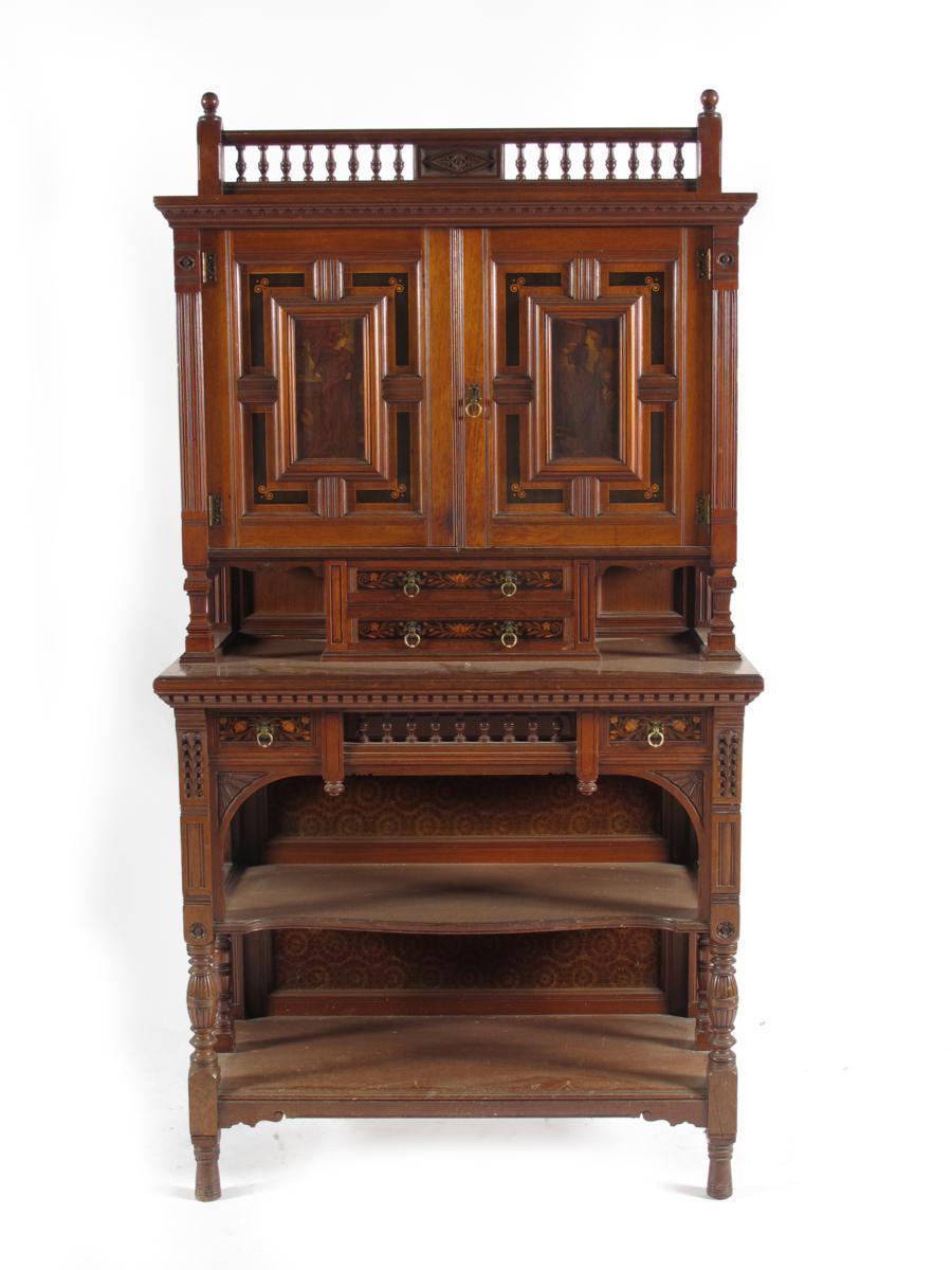 Appraisal: A Gillow amp Co mahogany and ebony inlaid cabinet