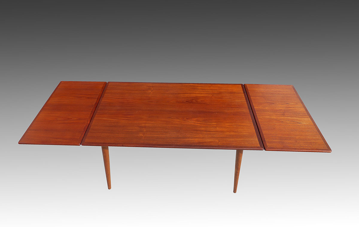 Appraisal: HANS WEGNER AT TEAK TABLE FOR ANDREAS TUCK Teak dining