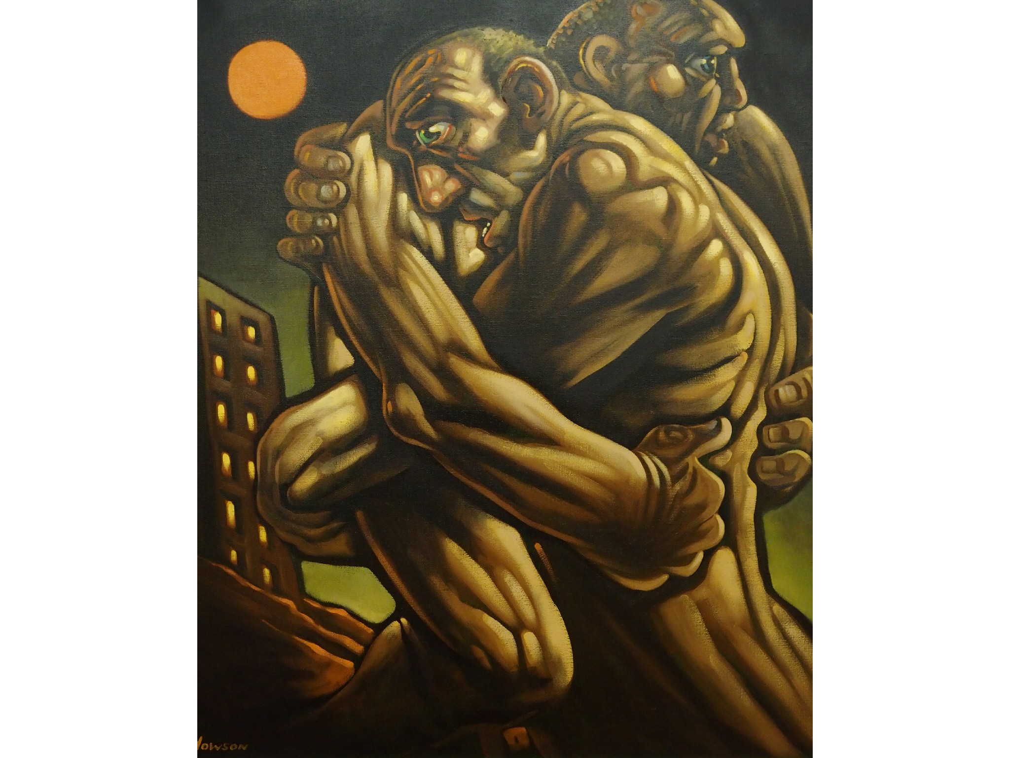 Appraisal: PETER HOWSON OBE Scottish b PARADISE LOSTOil on canvas x