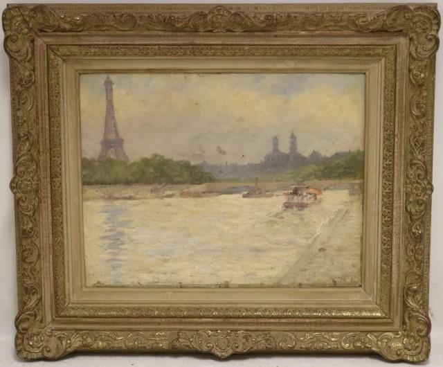 Appraisal: LATE TH C OIL PAINTING ON BOARD SIGNED LOWERRIGHT PARIS