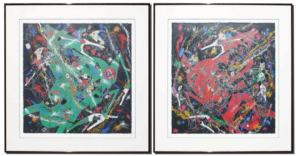 Appraisal: NENG He Chinese - Abstract Serigraphs in the Yunnan Art