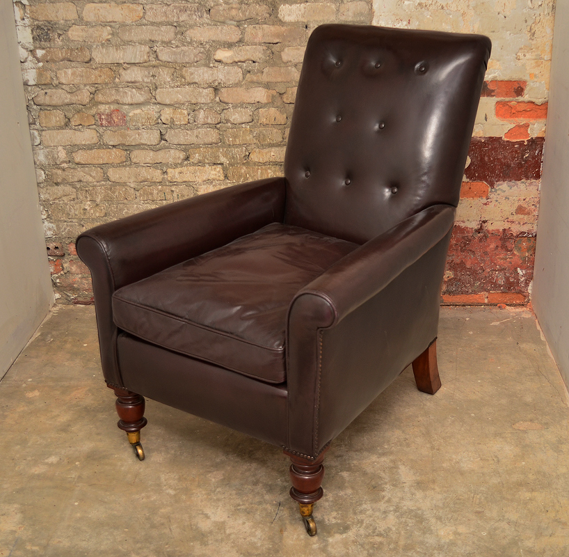 Appraisal: ROLLS ROYCE ENGLISH LEATHER CLUB CHAIR Early th century club