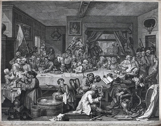 Appraisal: WILLIAM HOGARTH G GRIGNION LE CAVE AND F AVILINE'An Election