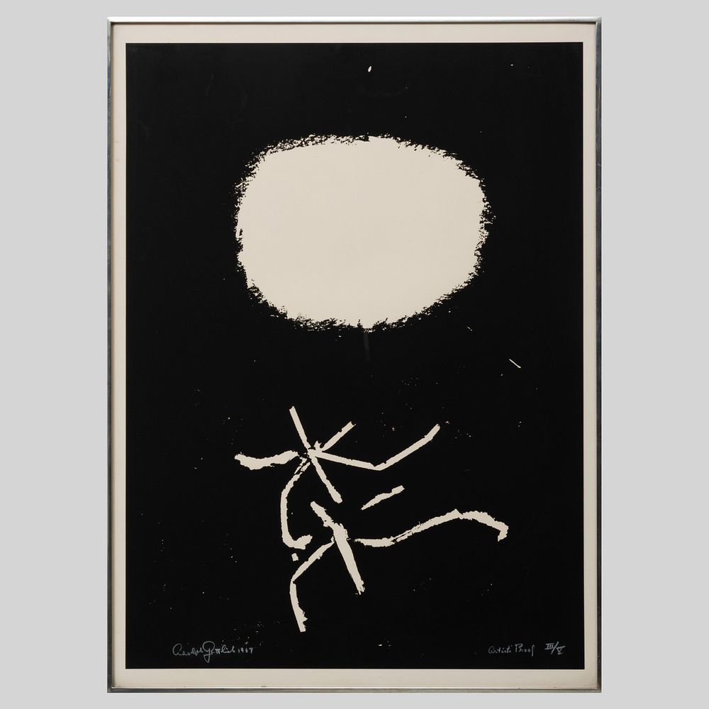 Appraisal: Adolph Gottlieb - Untitled Lithograph in black on wove paper