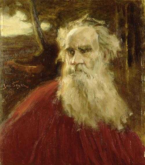 Appraisal: STYKA JAN Lemberg - Rome Portrait of Count Tolstoi Oil