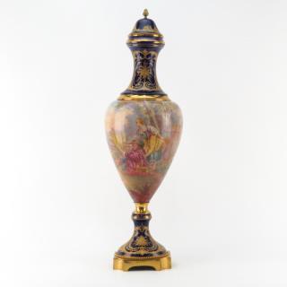 Appraisal: Early th Century Sevres Style Cobalt Blue and Gilt Porcelain