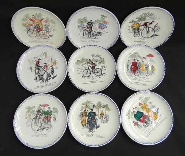 Appraisal: Set of French transferware plates '' ''HBCM''