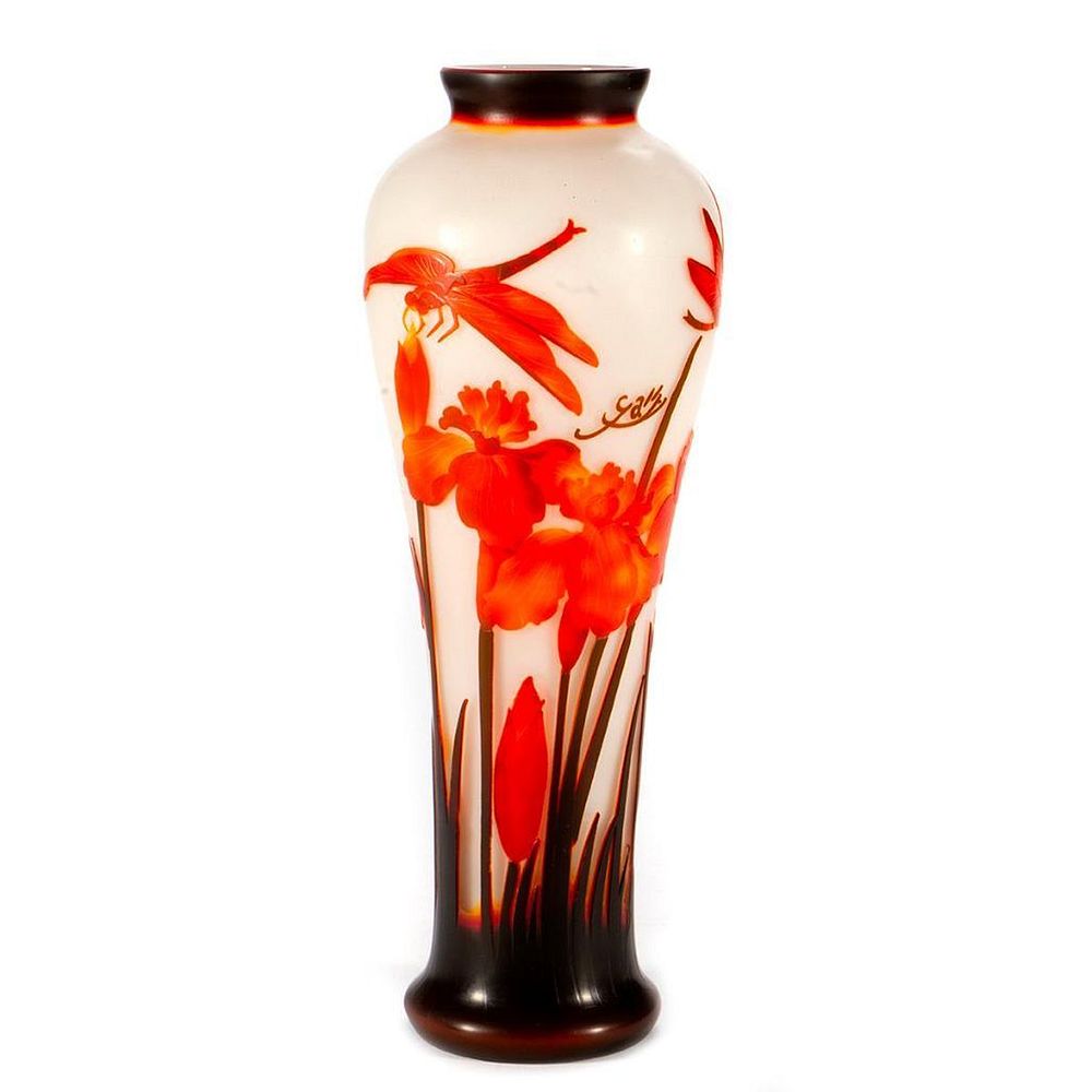 Appraisal: Galle style Art Glass vase A Galle style Art Glass