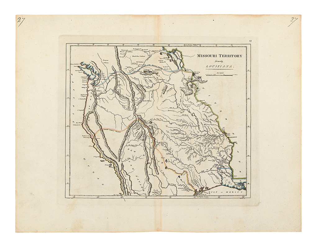 Appraisal: CAREY MATHEW Missouri Territory formerly Louisiana Double-page engraved map x