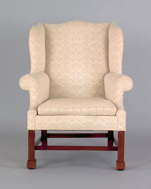 Appraisal: Philadelphia Chippendale carved mahogany easy chair - having a canted