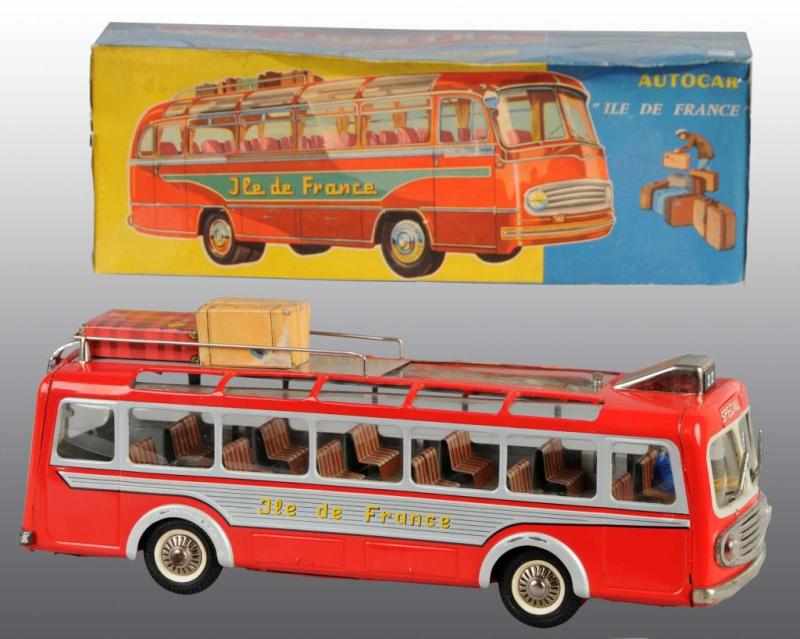 Appraisal: Tin Special Bus Friction Toy Description French Working Made by