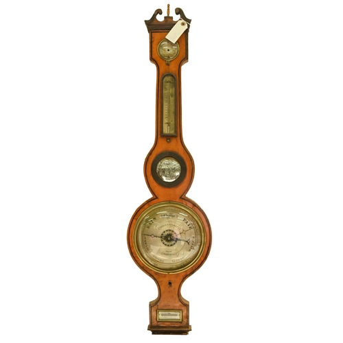 Appraisal: A Victorian satinwood and line inlaid barometer Bregazzi Co Patent