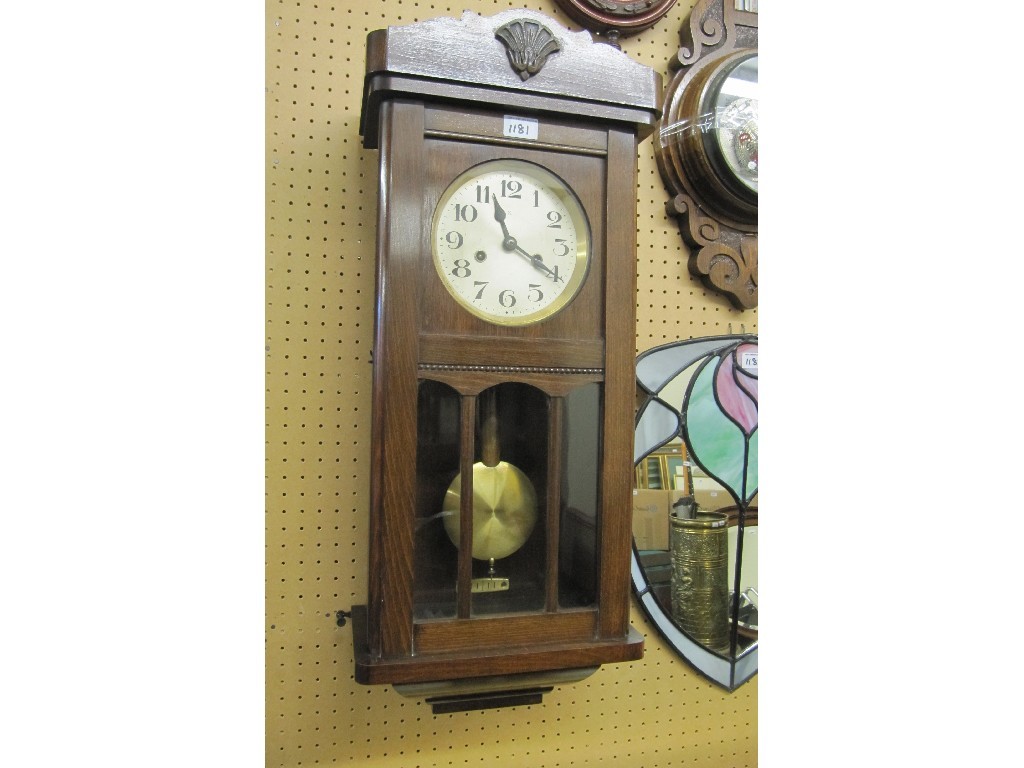 Appraisal: Mahogany wall clock