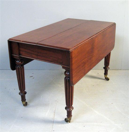 Appraisal: Regency mahogany extending Pembroke dining table with three leaves and