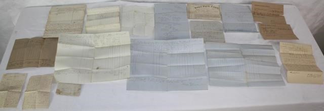 Appraisal: -PIECE CIVIL WAR CONFEDERATE DOCUMENT LOT TOINCLUDE LETTER FROM MAJOR