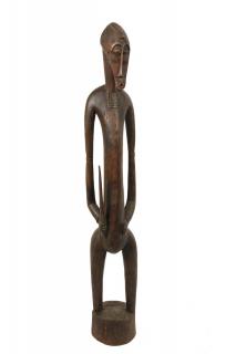 Appraisal: FLOOR STANDING AFRICAN CARVING Ancestral Figure in carved wood Dogon