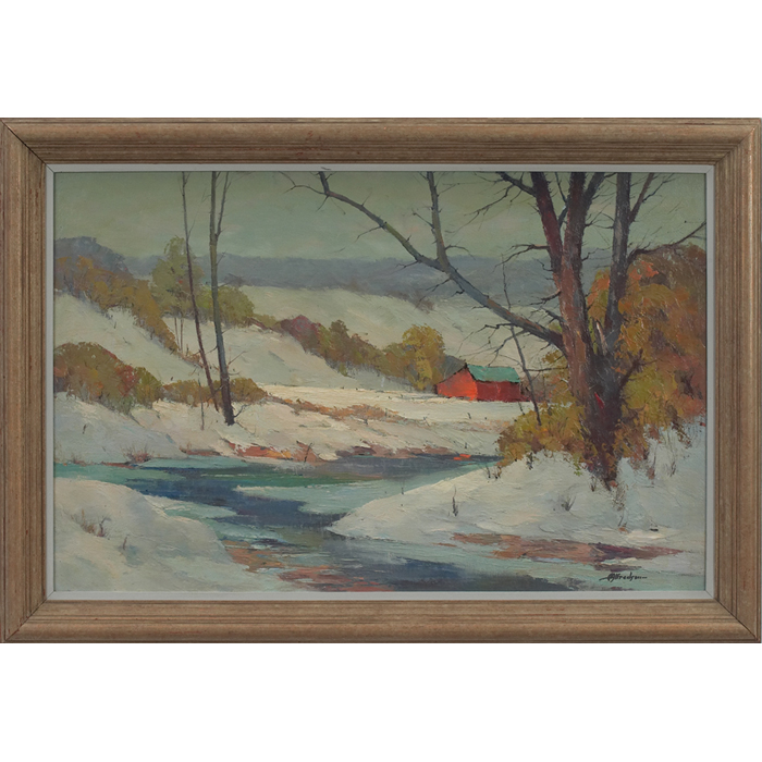 Appraisal: Albert Alfredson American th century ''Winter Landscape '' c oil