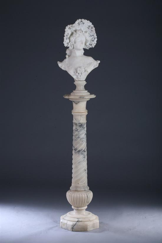 Appraisal: CONTINENTAL MARBLE BUST OF A YOUNG LADY late th-early th