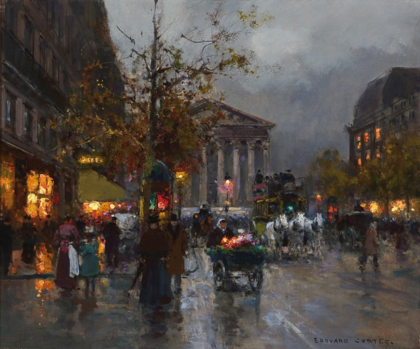 Appraisal: CORTES EDOUARD French - ''Rue Royal Paris'' oil on canvas