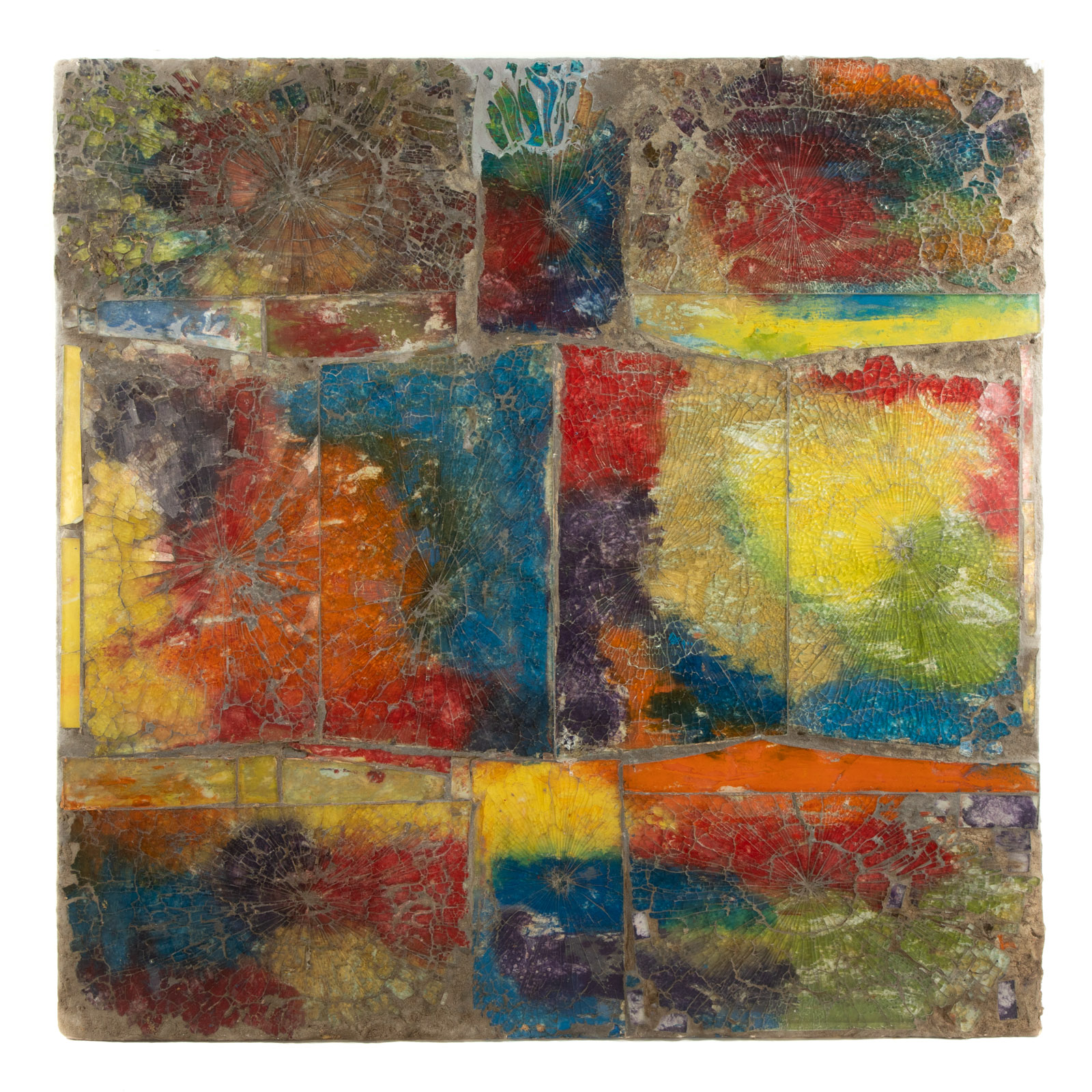 Appraisal: TH CENTURY ABSTRACT MOSAIC MIXED MEDIA th century Mixed media