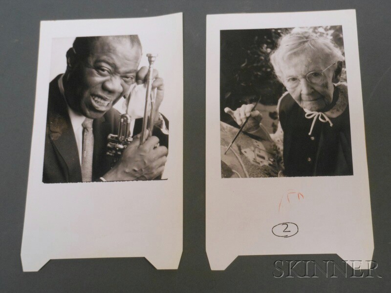 Appraisal: Bert Stern American b Two Portraits Louis Armstrong c and