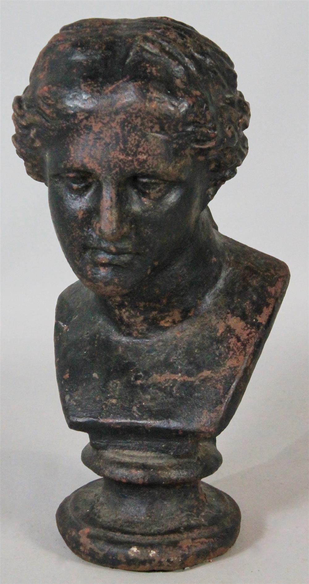 Appraisal: CLASSICAL GREEK STYLE CAST METAL BUST OF A WOMAN h