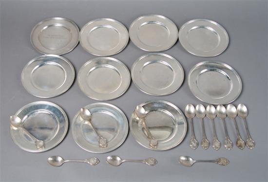 Appraisal: A Group of Eleven American Sterling Silver Plates Diameter of