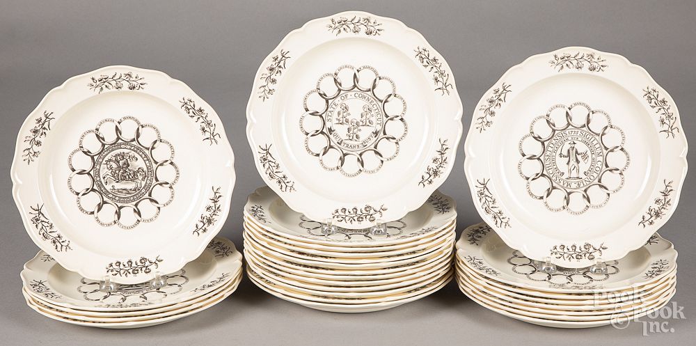 Appraisal: Set of twenty-six Wedgwood Colony plates Set of twenty-six Wedgwood