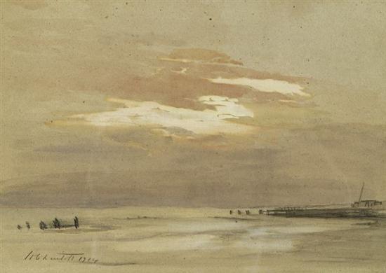 Appraisal: EDWARD BARNARD LINTOTT Anglo-American - ALONG THE SHORE WITH WHARF