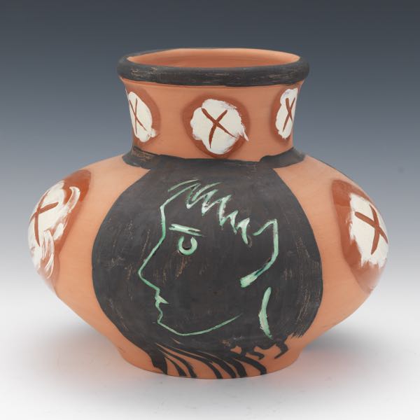 Appraisal: PABLO PICASSO SPANISH - MADOURA CERAMIC VASE x x Visage