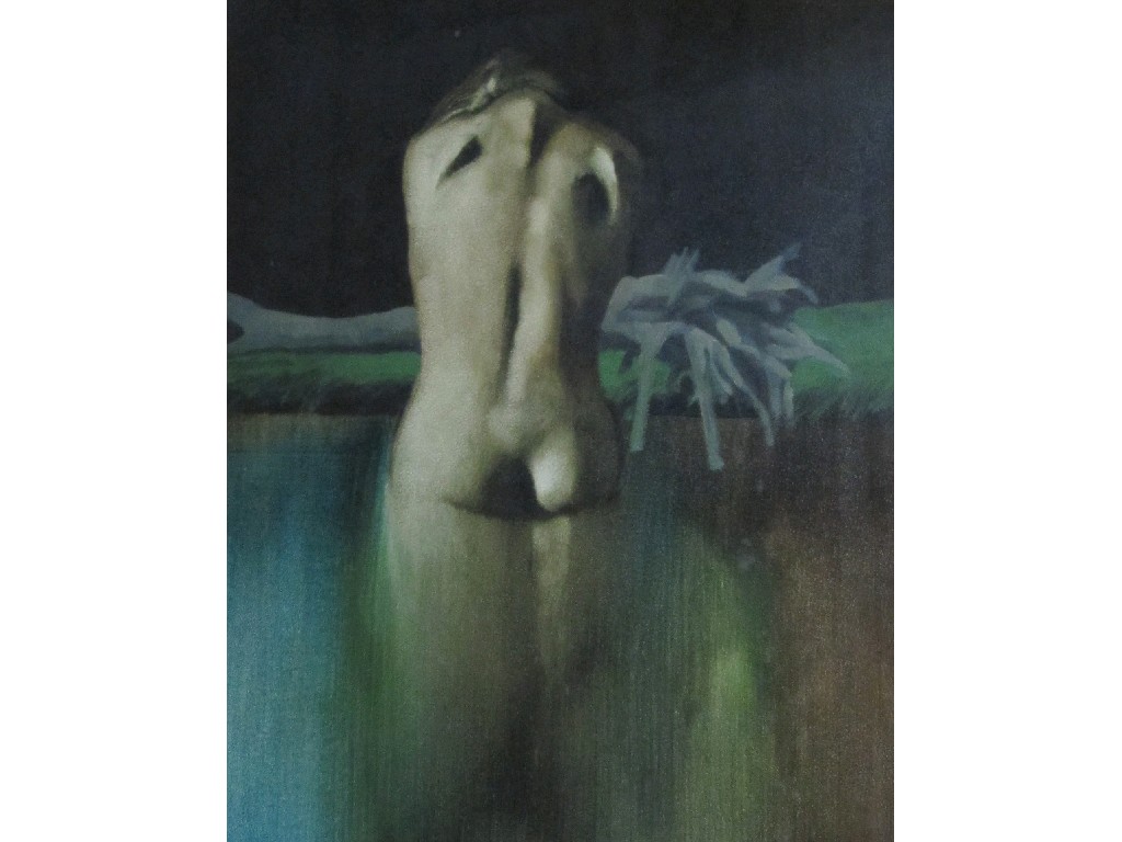 Appraisal: NEIL DALLAS BROWN b Oil on board 'Bather' signed recto