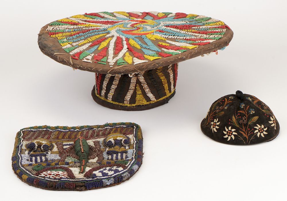 Appraisal: Group of African Yoruba Beaded Items Group of African Yoruba