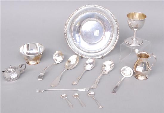 Appraisal: GROUP OF MISCELLANEOUS STERLING SILVER ITEMS pieces including servers sugar