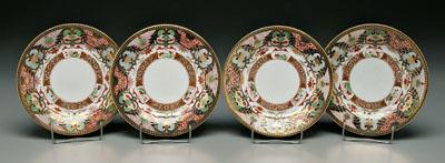 Appraisal: Four early Spode plates fine iron red green cobalt decoration