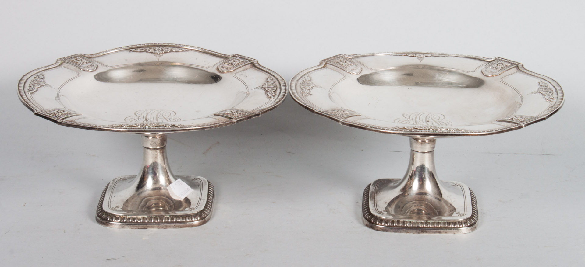 Appraisal: Pair of Reed Barton sterling silver compotes in H pattern