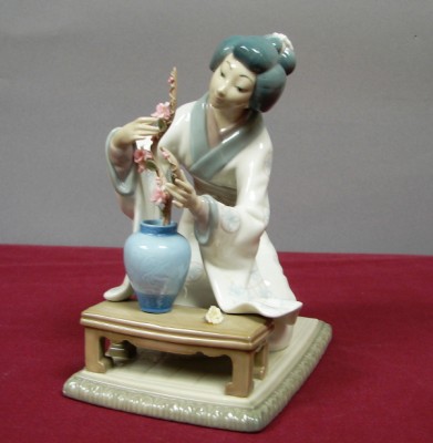 Appraisal: LLADRO - Flower Arranger Oriental Girl - G Retired Good