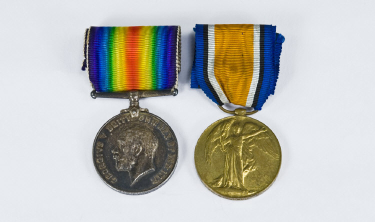 Appraisal: First World War Military Pair Comprising British War Medal Victory