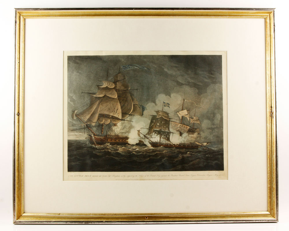 Appraisal: - Elmes Little Belt Sloop Lithograph The Little Belt Sloop