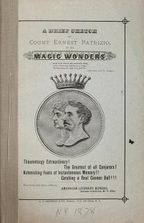 Appraisal: Brief Sketch of Count Ernest Patrizio in His Magic Wonders