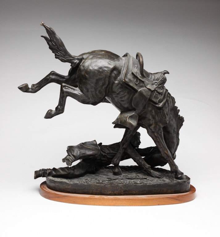 Appraisal: American third quarter th century Cast bronze on wood base